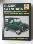 Henderson, e.a.; Illustrator : Legg, e.a. - Suzuki SJ & Vitara 1982 to 1997 (up to P registration) 4-cyl Petrol Haynes Service and Repair Manual. Includes Fault Finding and MOT Test Check Sections