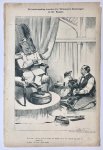 Braakensiek, Johan (1858-1940) - [Original lithograph/lithografie by Johan Braakensiek] De briefwisseling tusschen Jhr. Wttewaal v. Stoetwegen en Dr. Kuyper, 21 Mei 1899, 1 pp.