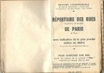 Anoniem - Répertore des rues de Paris : avec indication de la plus proche station du Métro