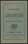 Handel in Landbouwzaden - A. Heerma van Voss - - Prijscourant van Landbouwzaden welke verkocht worden onder Algemeene Handelsvoorwaarden