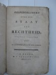 Wolff, geb. Bekker, Elizabeth - Bespiegelingen over den staat der rechtheid, dichtmatig voorgesteld.