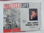Redactie - 3 x Life - ( nov 1944, sept 1943 , plus special uitgave Kennedy in memoria)