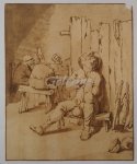 SCHREUDER, BERNARD, - Drunken farmer in an inn