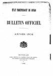 Etat Indépendant du Congo - roi Léopold II - Etat Indépendant du Congo - Bulletin Officiel – Année 1904