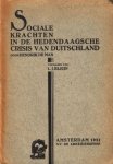 Man, Hendrik de, - Sociale krachten in de hedendaagsche crisis van Duitschland.