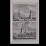 Dokkum. - De kerk te Dokkum. / Gezicht binnen Dokkum.