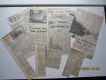 Kunstveilingen Mak van Waay B.V. - Achttien geil. krantenknipsels uit de Telegraaf met nieuws over de talrijke geveilde schilderijen, periode 1969 -1976