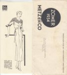 (MODE). METZ en Co. - METZ en Co. Zomercollectie 1934.