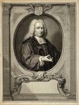 Jacob Houbraken (1698-1780), after Hieronymus van der Mij (1687-1761) - Antique portrait print I Theologian Johan van den Honert, published ca. 1750, state I/3, 1 p.