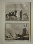 Medemblik. - 't Slot te Medenblik, van de Oostzyde. 1726. - Wester-Poort van binnen en Wagthuis te Medenblik. 1726.