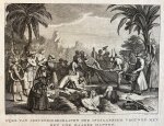 Philips, Caspar Jacobsz. after Bernard Picart. - Antique print India ca 1785 | Wijze van leevendigbegraaven der Indiaansche vrouwen met het lijk haarer mannen, engraving made by Caspar Jacobsz. Philips, after Bernard Picart, 1 p.