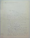 OLLIER, Claude - Claude Ollier aan Hugo Claus - 16 Juillet 1969 Originele gesigneerde handgeschreven brief