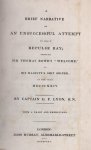 G.F. Lyon - A brief narrative of an unsuccessful attempt to reach Repulse Bay, through Sir Thomas Rowe’s ‘Welcome’, in his majesty’s ship Griper in the year 1824