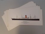 Dunn, Laurence (drawings) - 10 posters of North Atlantic Liners Dunn, Laurence (drawings) - 10 posters of North Atlantic Liners