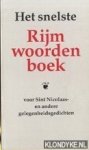 Ballot-Schim van der Loeff, A.C.M. - Het snelste rijmwoordenboek voor Sint Nicolaas en andere gelegenheidsgedichten