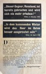 pamflet 2e wereldoorlog - "Hitler kann den Krieg nicht mehr gewinnen, er kann ihn nur verlängeren"  gedropt pamflet boven Nazi Duitsland