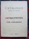  - Catalogus veiling ANTIQUITEITEN EN OUDE SCHILDERIJEN 12 en 13 mei 1931