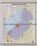  - Schoolkaart / wandkaart van de Provincie Flevoland