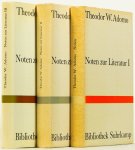 ADORNO, T.W. - Noten zur Literatur. 3 volumes.