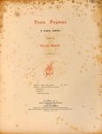 Ravel, Maurice: - Trois Poèmes de Stéphane Mallarme. Edition A. Chant et Piano, Recueil