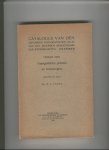 Unger, Dr. W.S. - ZEELAND Catalogus TOPOGRAFISCHE ATLAS 2e deel Topografische prenten en teekeningen - Tweede Deel