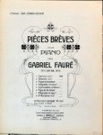 Fauré, Gabriel: - [Op. 84] Pièces brèves pour piano. Op. 84