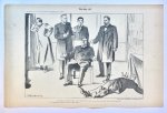Braakensiek, Johan (1858-1940) - [Original lithograph/lithografie by Johan Braakensiek] Na den val, 2 Juli 1905, 1 pp.