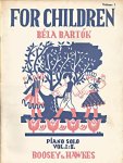 Bartók, Béla - For Children. Volume I. Piano solo