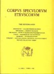 Meer, L. Bouke van der. - Corpus Speculorum Etruscorum.
