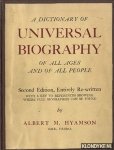 Hyamson, Albert M. - A Dictionary of Universal Biography of All Ages and of All Peoples