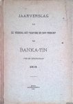 Diverse auteurs - Jaarverslag van de winning, het vervoer en den verkoop van Banka-Tin over het exploitatiejaar 1913