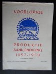 - Paramount Pictures Produktie Aankondiging 1957-1958 - Paramount Pictures Produktie Aankondiging 1957-1958