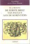 Reiling, J. - De eerste brief van Paulus aan de Korintiërs