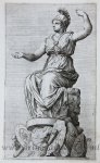 Perrier, François (1594-1649) - [Antique print, etching/ets, Rome] Seated Minerva / Minerva zittend ['Segmenta nobilium signorum et statuarum.'], 1638.