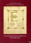 N/A - Kostbare Handschriften und Drucke - Staatsbibliothek Preussischer Kulturbesitz. Ausstellungskatalog