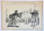 Braakensiek, Johan (1858-1940) - [Original lithograph/lithografie by Johan Braakensiek] Het Socialisme en het Christendom over den oorlog, in de Tweede Kamer, 22 December 1901, 1 pp.