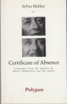 Molloy, Sylvia - Certificate of Absence.