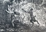 Anthonie Waterloo (1609-1690) - Antique print, etching | Pan and Syrinx, published ca. 1680, 1 p.