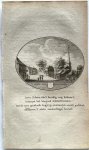 Van Ollefen, L./De Nederlandse stad- en dorpsbeschrijver (1749-1816). - [Original city view, antique print] Het Dorp Heinenoord, engraving made by Anna Catharina Brouwer, 1 p.