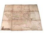 HUNIN, Joseph - Joseph HUNIN - Carte figurative de la ville et environs de Malines  Vermoedelijk enig overgebleven complete exemplaar van deze samengestelde (ca 195 x 260 cm) kadasterkaart