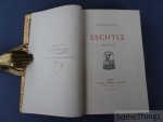 Leconte de Lisle [Charles]. - Eschyle. Traduction. (N°5 de 10 exemplaires sur papier de Chine ou Whatman.)