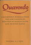  - Quarendo.  A quarterly journal from the low countries devoted to manuscripts and printed books. Volume X/2 Spring 1980.