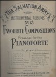 redactie - The Salvation Army instrumental albums n0o 13 arrangedfor the pianoforte