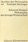 HUSSERL, E. - Philosophie als strenge Wissenschaft.