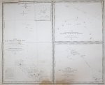 Bougainville,  Hyacinthe-Yves-Philippe-Potentien, baron de - Carte de la Partie de la Mer de la Chine / Carte de la Partie Septentrionale de l'Atoll Suadiva ( Iles Maldives ) / Carte d'une Partie des Iles Kangelang, Longue, Urck et Lombock