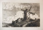 Veldheer, Jaap (1866-1954) - Mill in landscape.