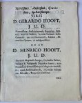 Hooft, Gerardus, uit Amsterdam - Disputatio juridica inauguralis de testamentis ordinandis [...] Leiden A. Elzevier 1706
