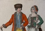 Jacques Grasset de Saint-Sauveur (1757-1810), L. F. Labrousse (fl. late 18th century) - Antique print, handcolored | Homme and Femme de Prague en Boheme, published 1797, 1 p.