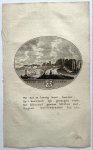 Van Ollefen, L./De Nederlandse stad- en dorpsbeschrijver (1749-1816). - [Original city view, antique print] 't dorp Muiderberg, engraving made by Anna Catharina Brouwer, 1 p.
