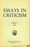 AA - Essays in Criticism. A Quarterly Journal of Literary Criticism. Volume 6, 1956.